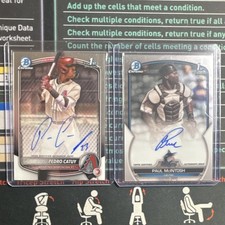 2024 Bowman Chrome 1st Bowman Auto Lot Catuy McIntosh Marlins Dbacks Prospects