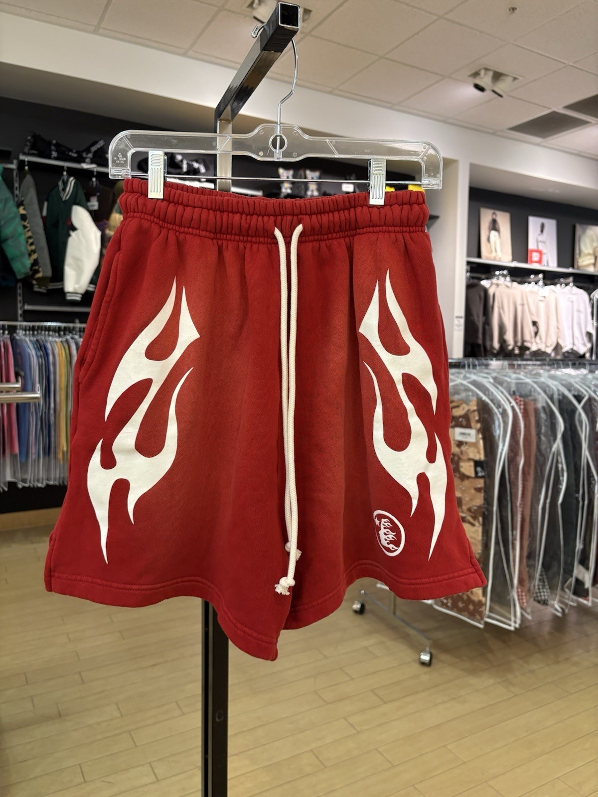 Hellstar Flame Shorts Red Size Small