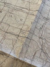 Vintage 1944 Attica New York Survey Topographical Map Darien Batavia Railway +