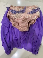 Couture Hand Made Lace And Stoned Dance Competition Briefs Small Adult