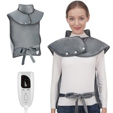 Fast Heating Electric Heating Pad for Neck and Shoulder and Back with 6 Heati...