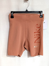 Nike Women's 6" Apricot Classic High-Waisted Graphic Biker Shorts FN3637-212 S