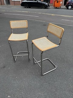 Mid century/Vintage/Retro ‘Marcel Breuer’ style Cesca bar stool x 2