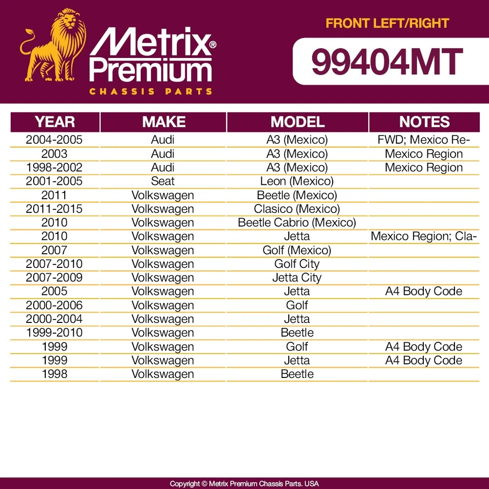 Juego de montaje de extremo de barra de amarre delantera para Volkswagen Jetta Golf City Jetta City Foto 2 de 4