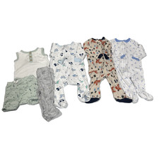 Lot of 6 Baby Boys 3-6M Footies, Bodysuits Bottom Disney Mickey Mouse Anchor