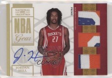 2009-10 Playoff National Treasures NBA Gear 13/49 Jordan Hill #30 Auto 3c7
