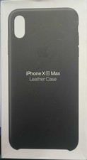 Genuine Apple Leather Case For iPhone XS Max - Black