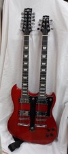 Gear4music Double Neck Electric Guitar Red - Z#1011