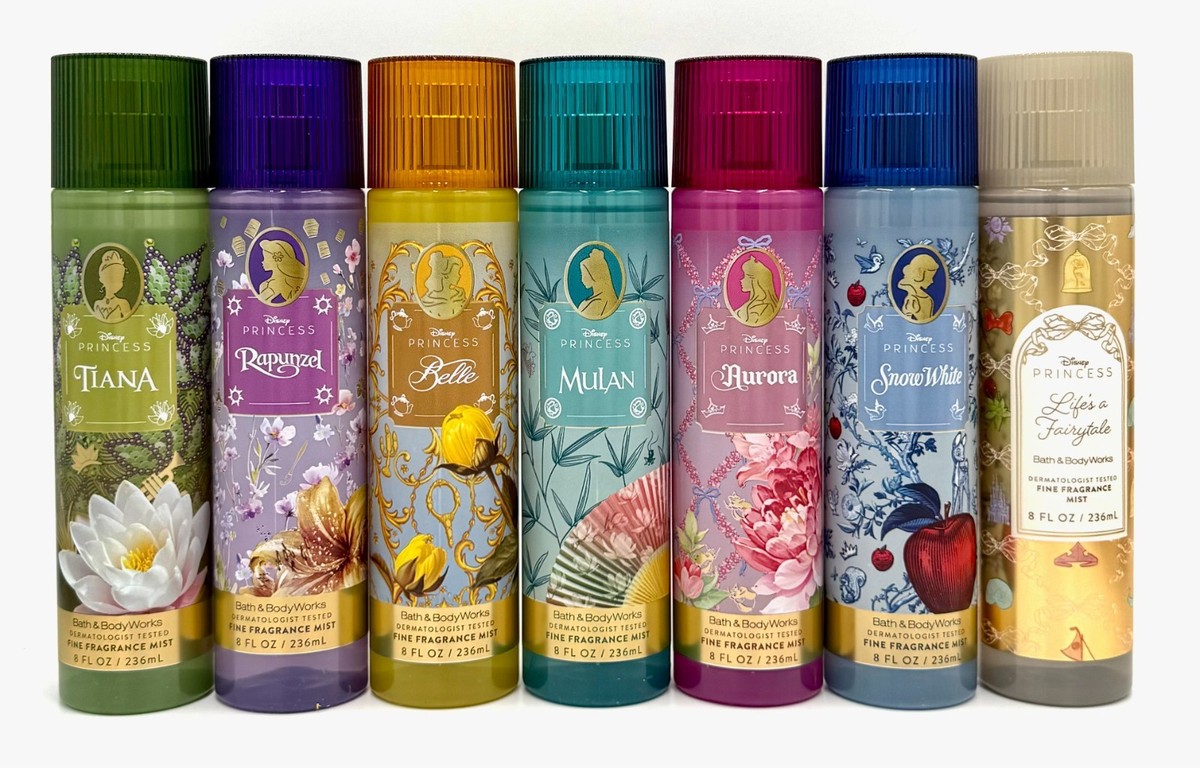 Bath & Body Works Disney Princess Collection Complete Set 7