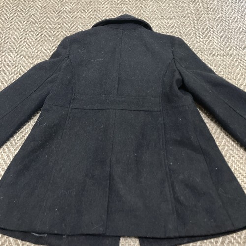 Gap Kids Black Size S 6-7 Double Breasted Wool Peacoat Classic Preppy Wool Blend - Picture 11 of 12