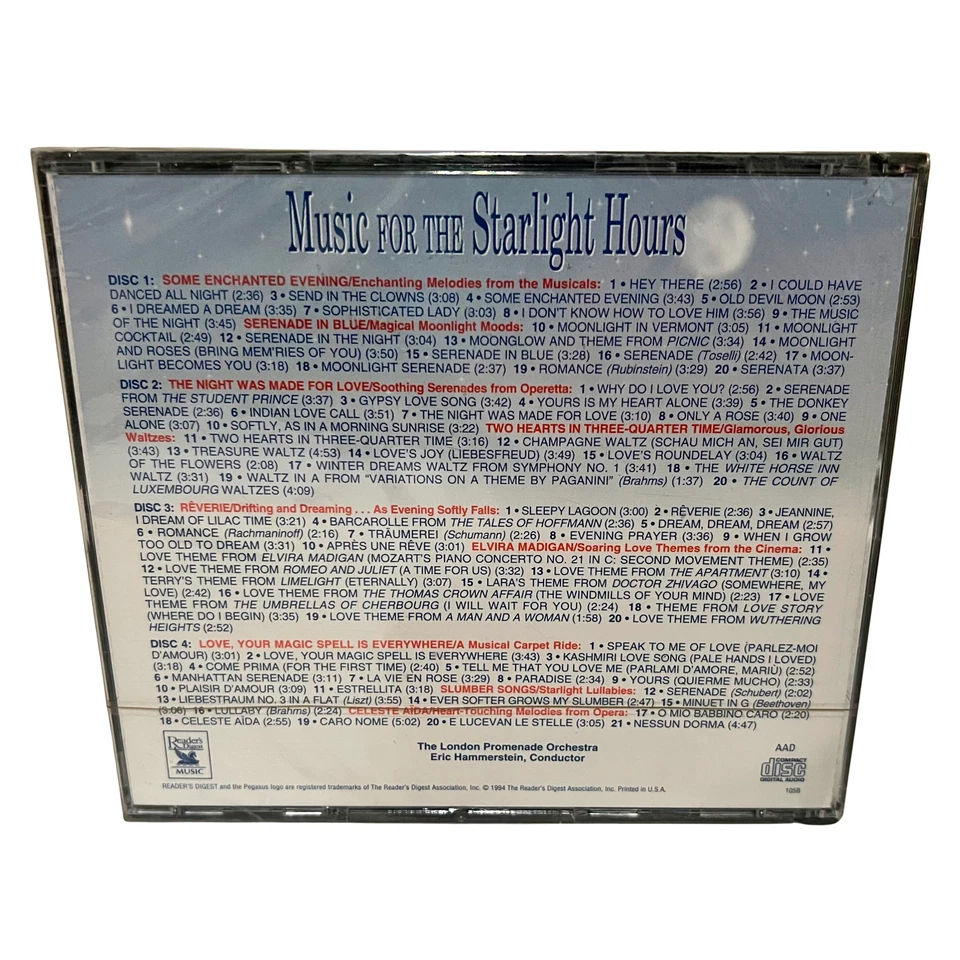 Reader's Digest - Music for the Starlight Hours - 4 CD SET - NEW SEALED Foto 2 de 4