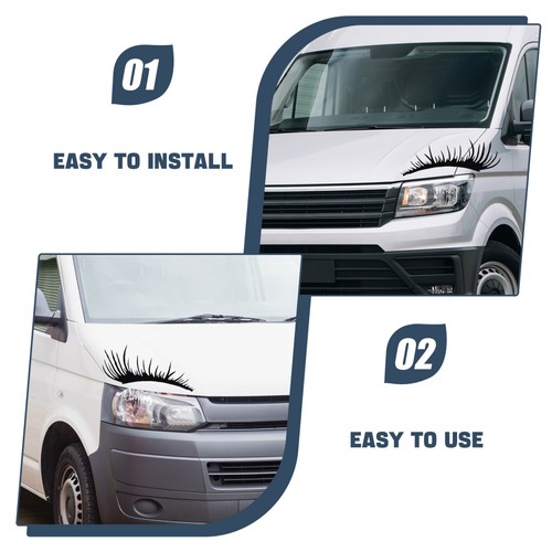 Car Eyelashes for Headlights Cart Sticker Accessories Sticker - Foto 11 di 12