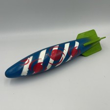 SwimWays Original Toypedo Torpedo VTG Pool Toy 10" Green Blue