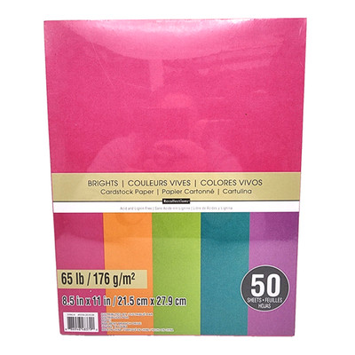 Recollections Cardstock Paper Brights 8.5'' x 11''  50 Sheets 65 lb Acid Free