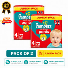 Image of Pampers Baby Dry Nappy Size4 Diaper Protect Pants 9-15kg Jumbo+Pack 2x72 Nappies