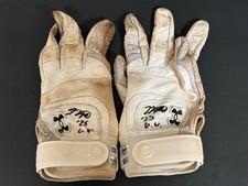 Brandon Winokur Twins Auto Signed 2025 Game Used Batting Gloves Beckett Witness