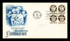 US COVER CHRISTMAS MADONNA AND CHILD FIRST DAY ISSUE BLOCK OF 4 ARTCRAFT