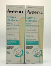 NEW 2X Aveeno Calm  Restore Daily Moisturiser SPF 30 1.7 fl.oz Exp 11/2025