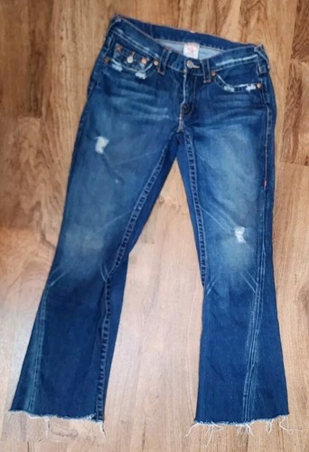 VTG True Religion Y2K Joey Buddha Embroidered Women's Jeans 29" X 30" Flared