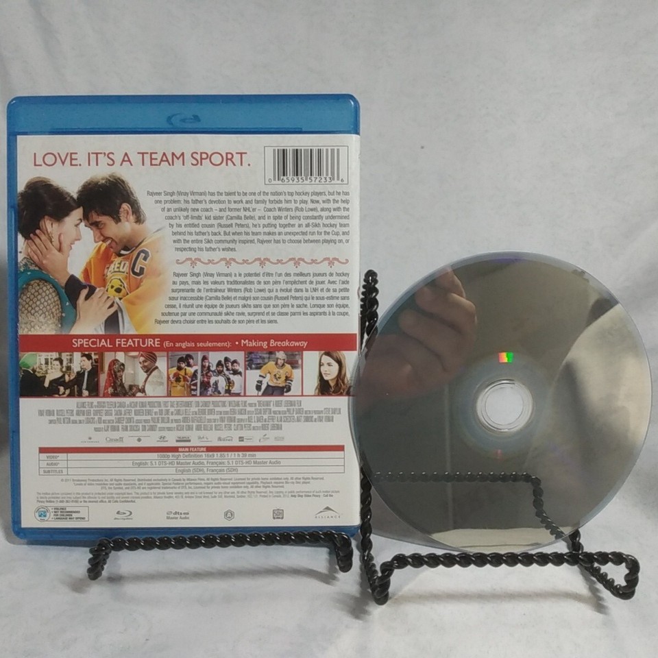 Breakaway Bluray Rob Lowe Hockey Movie Love Disc Great Shape