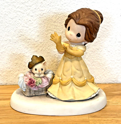 Disney Belle Precious Moments DRESSED FOR A HAPPILY EVER AFTER Figurine CHIPPED