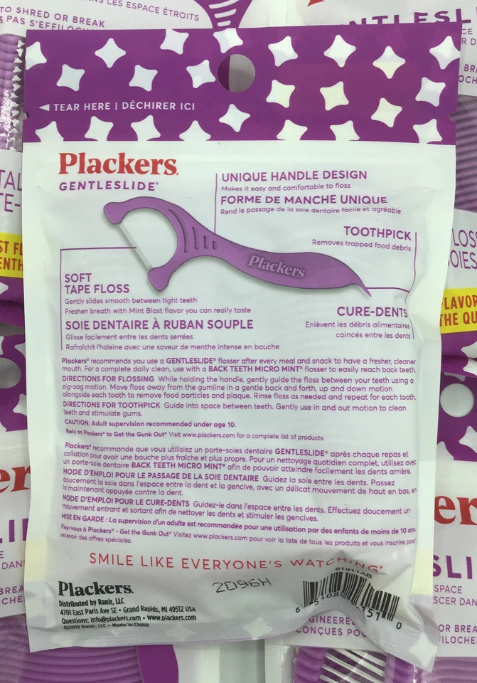 Lot of 8 Plackers Dental Flossers Mint Blast 35 Floss Picks (Total 280 Picks) - Image 3 of 3