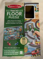 Melissa  Doug Floor Puzzle 48pcs-Race Around The World Track New/Open Box