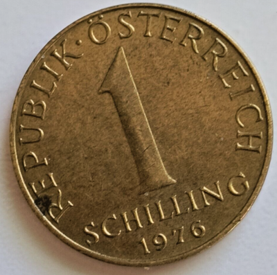 804 AUSTRIA 1976 1 SHILLING COIN -VF 'VERY FINE' COND WORLD