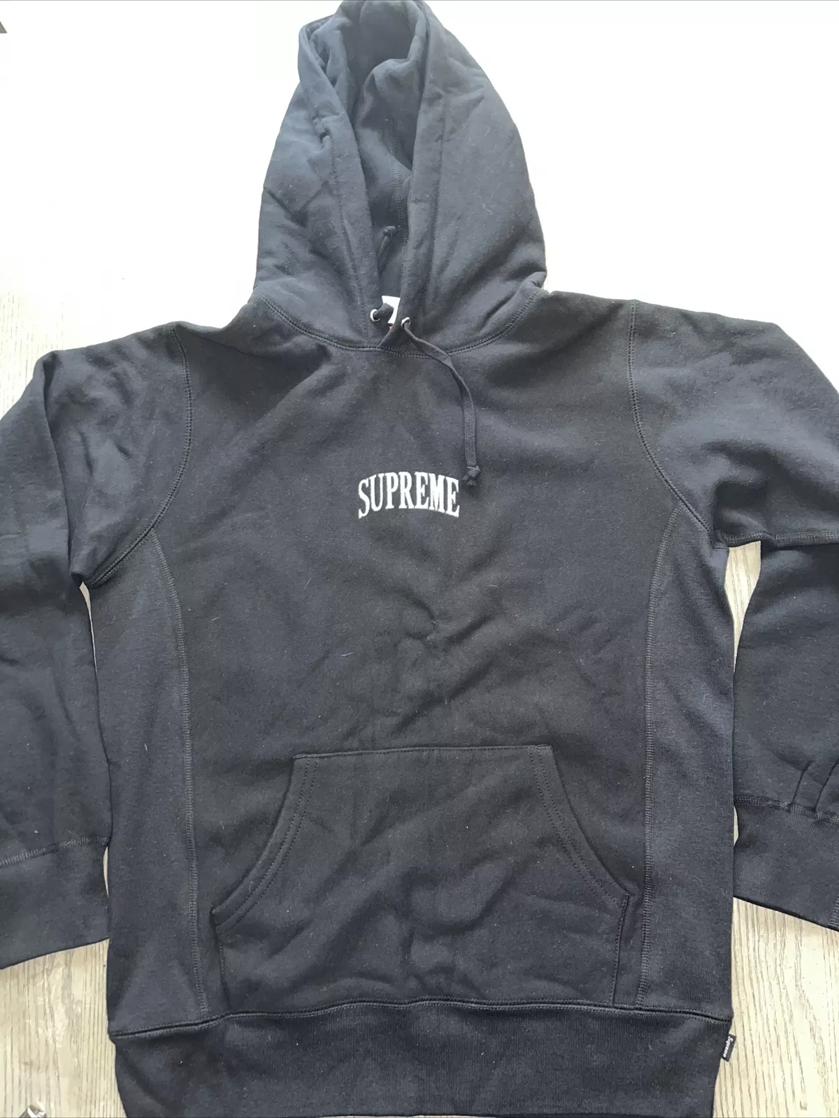 sweat à capuche supreme glitter arch logo noir 2017