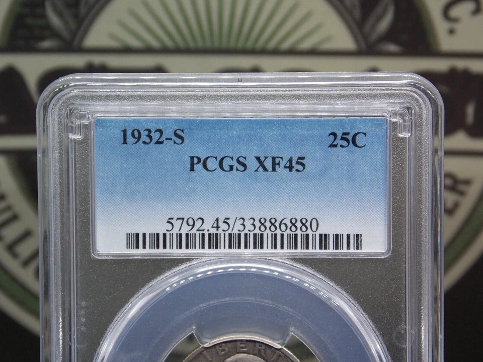 1932 "S" Washington SILVER Quarter 25c PCGS XF45 #880 **KEY DATE** ECC&C, Inc. - Image 4 of 4
