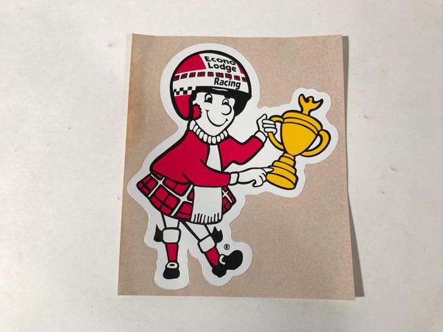 Vintage EconoLodge NASCAR Racing Cartoon Character Holding ...