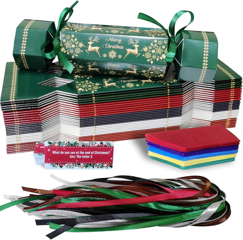 Popmanko 30 Packs Christmas Crackers, Make Your Own Christmas Crackers Kit, D... - Picture 9 of 12