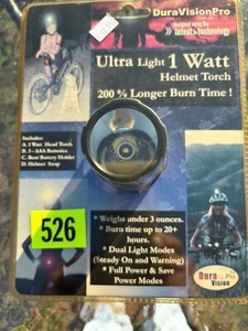 NEW DURA VISION PRO ULTRA HELMET LIGHT 1 WATT BICYCLE RIDING LIGHT