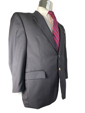 CHAPS, BY RALPH LAUREN, NWT DARK BLUE WOOL BLAZER WITH GOLD BUTTONS, SIZE 42S