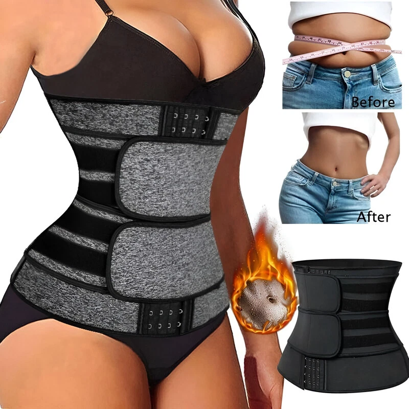 Sure You Like Spanex Waist Trainer Women Body Shaper Underbust Corset  Slimming Lose Weight Trimmer Belt Cincher Fajas Sh size L Color Black