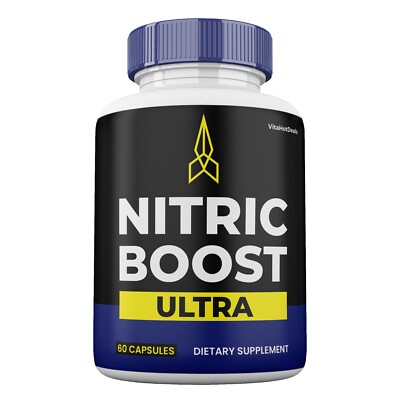 Nitric Boost Blood Flow Pills,  Male Supplement, Max Strength (1 Pack)