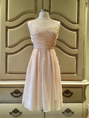 J. Crew Cream Clara Dress in Silk Chiffon Size 0