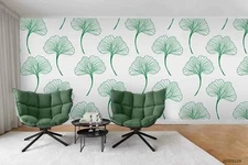 3D Leaves Pattern Wallpaper Wall Mural Removable Self-adhesive Sticker7311