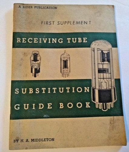 Vintage RIDER RECEIVING TUBE SUBSTITUTION GUIDE BOOK FIRST SUPPLEMENT Book 1951 - 第 1/7 張圖片