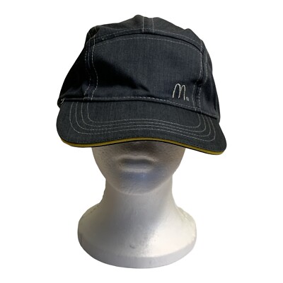 McDonalds Hat Blue Denim Adjustable Baseball Cap OS Vintage Look Uniform Unisex