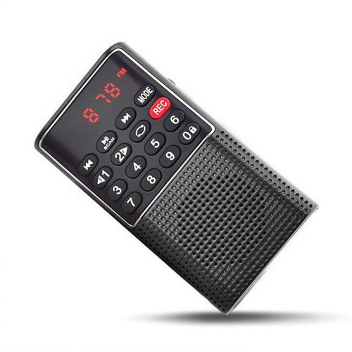 Mini radio digitale portatile ricaricabile lettore musicale MP3 FM USB SD scheda altoparlante - Foto 8 di 16