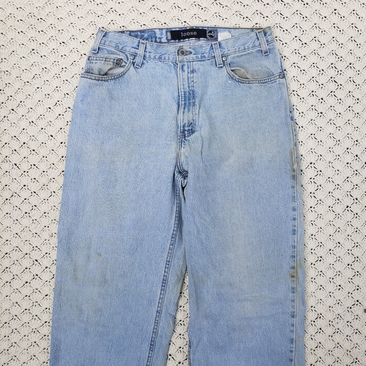 パンツ Levis silver Tab BAGGY MADE IN USA Vtg Levis Silver Tab Baggy Loose Fit USA Made Denim Pants
