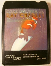 8 Track-Ray Charles-Come Live With Me-Refurbished, new pads & sensing foil