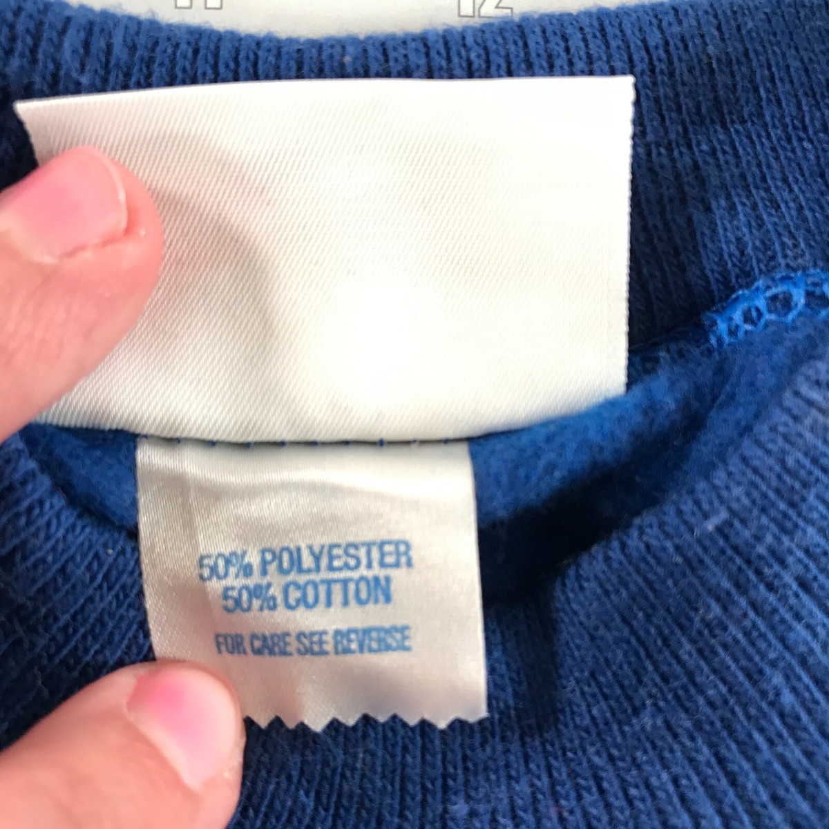 Vintage Bassett Walker Crewneck Sweatshirt Mens Large Blue Cotton 