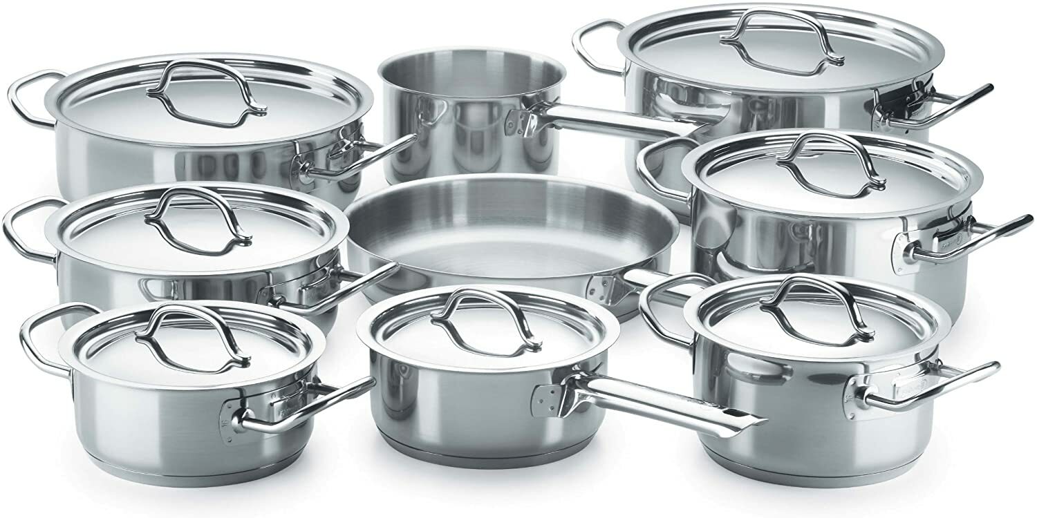 Fagor Batería De Cocina, Acero Inoxidable Apta Para Todo Tipo De Fuegos