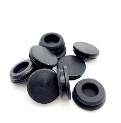3/4'' Rubber Panel Plug Grommets 1/8'' Wall 1'' OD Top Knockout Hole Cover 10 Pack