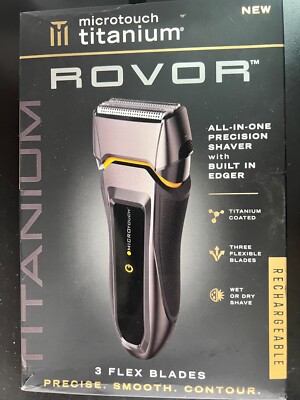 Microtouch Titanium Rovor All-Terrain Shaver Flex Blade Lithium Rechargeable 208