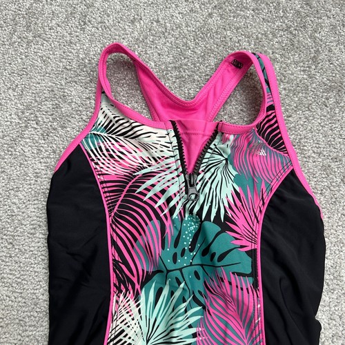 ZeroXposur Swimwear Onepiece Girls Kids Multicolor Floral Racerback Bathing Suit - Picture 3 of 13