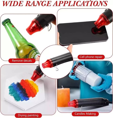 Mini Heat Gun DIY Electric Nozzles Tool Hot Air Gun Embossing Drying Paint USA - Picture 11 of 14