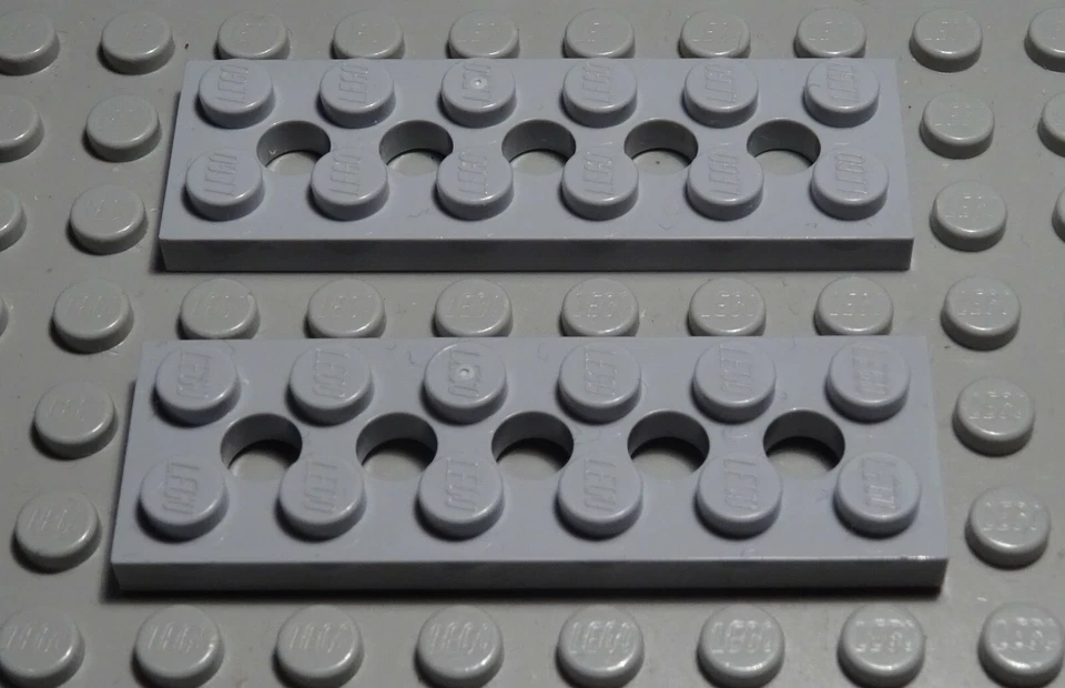 Lego Platte mit Loch 2x6 new Grau 2 Stück - Bild 1 von 1